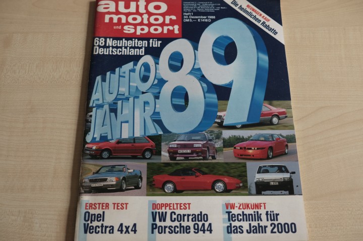 Deckblatt Auto Motor und Sport (01/1988)